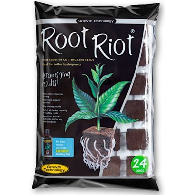 Growth Technology Root Riot potting cube 24  in tray